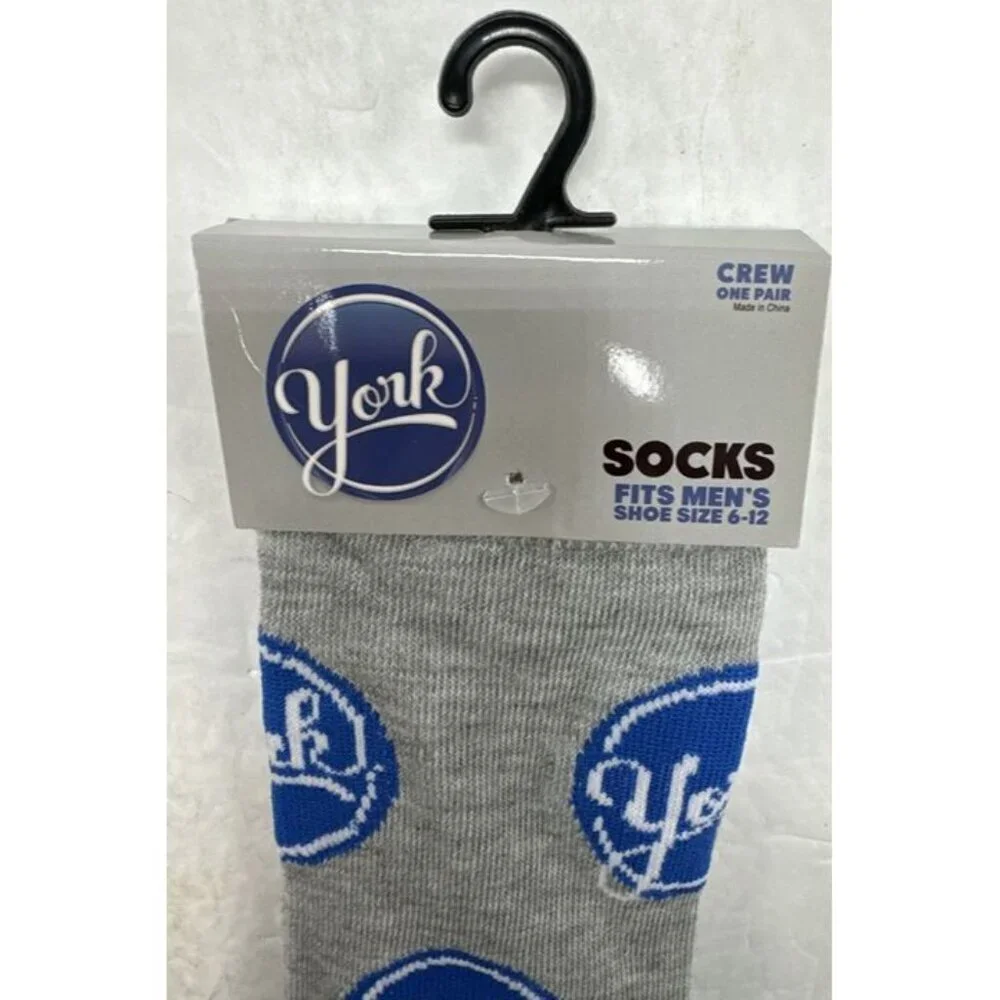 York Peppermint Patty Socks Funny Humor Crew Men’s Size 6–12